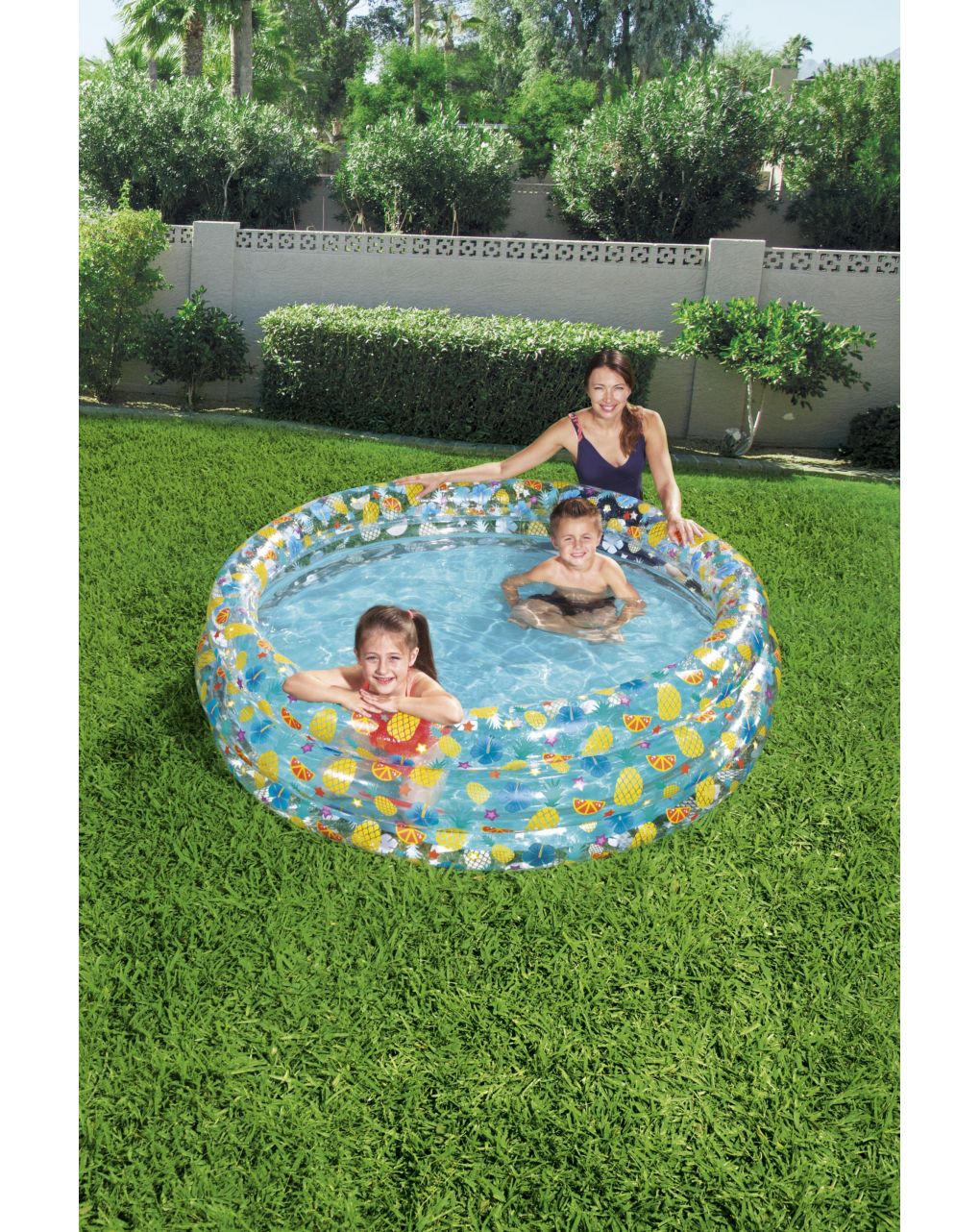 Piscina sea life trasparente a 3 anelli 170x53 cm - bestway
