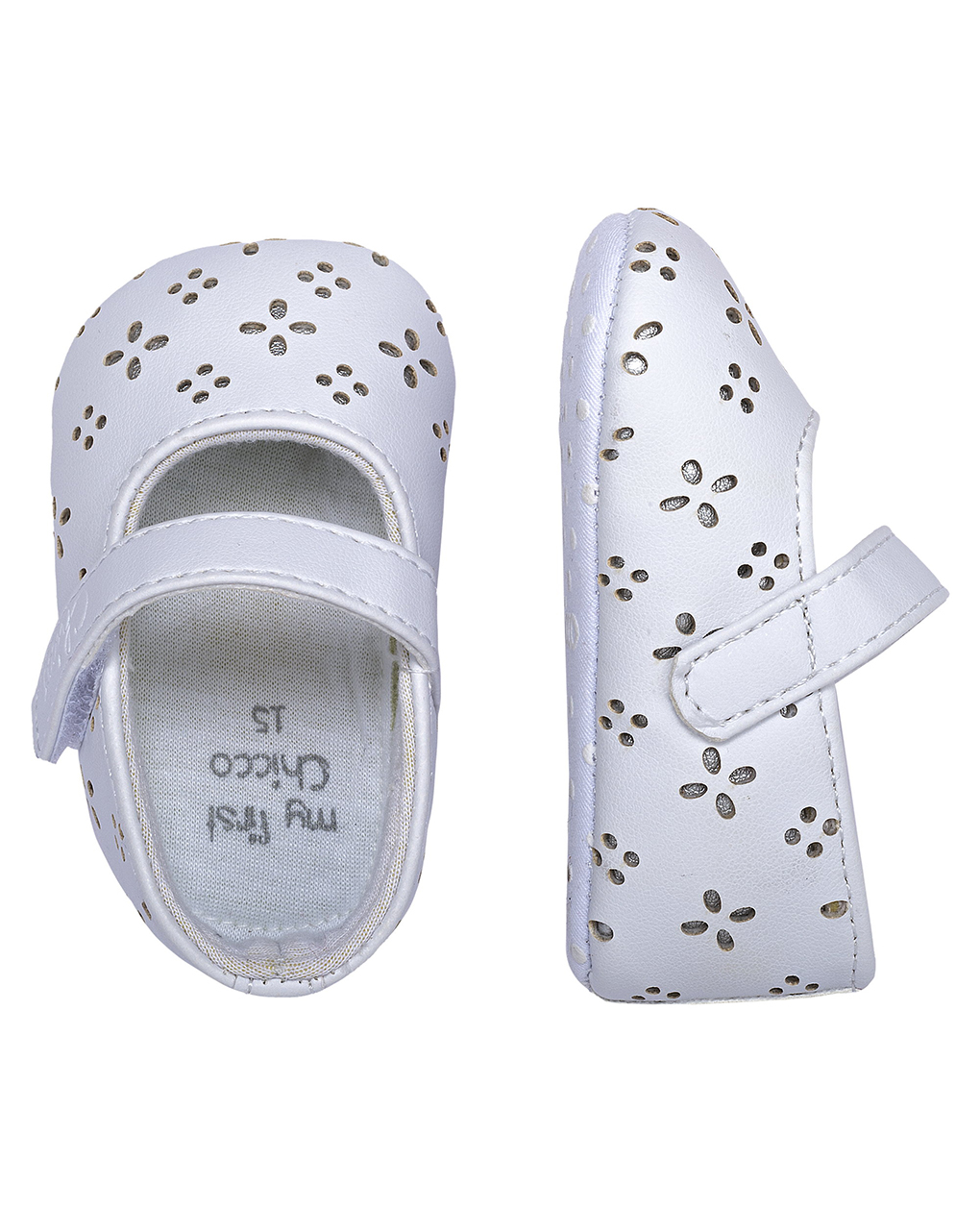 Bebe'/ballerina ollie laserata bianca