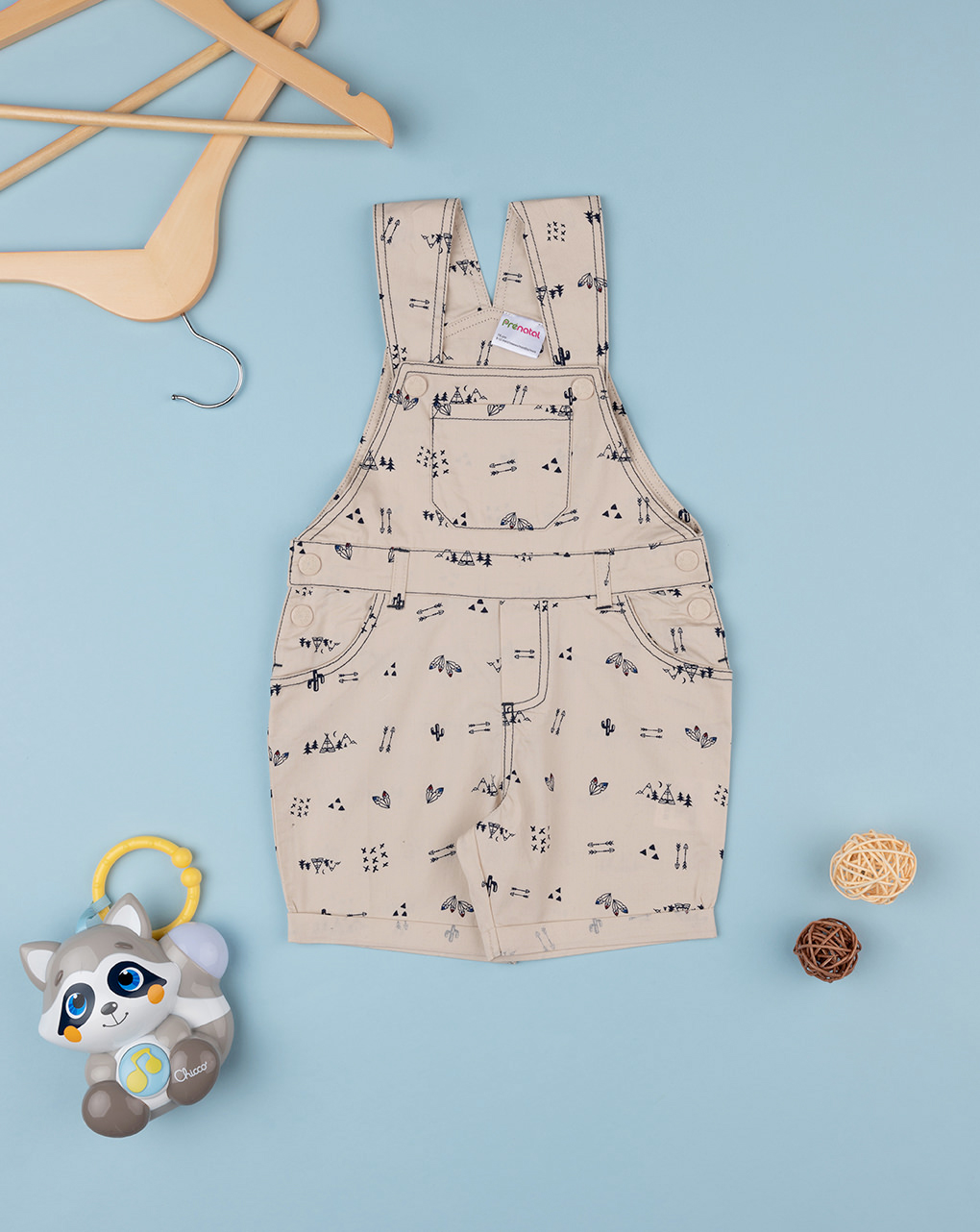 Salopette popeline bimba beige