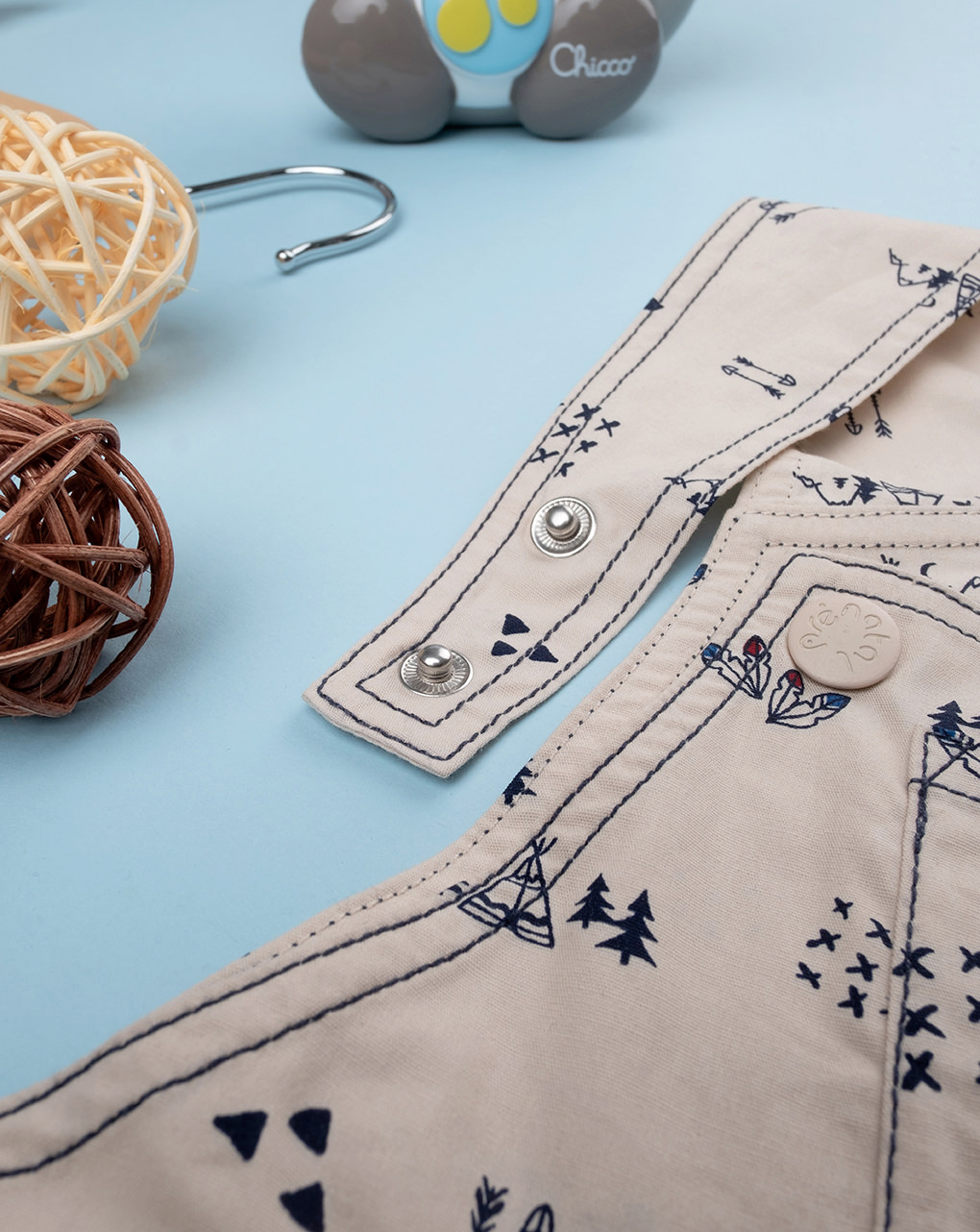 Salopette popeline bimba beige