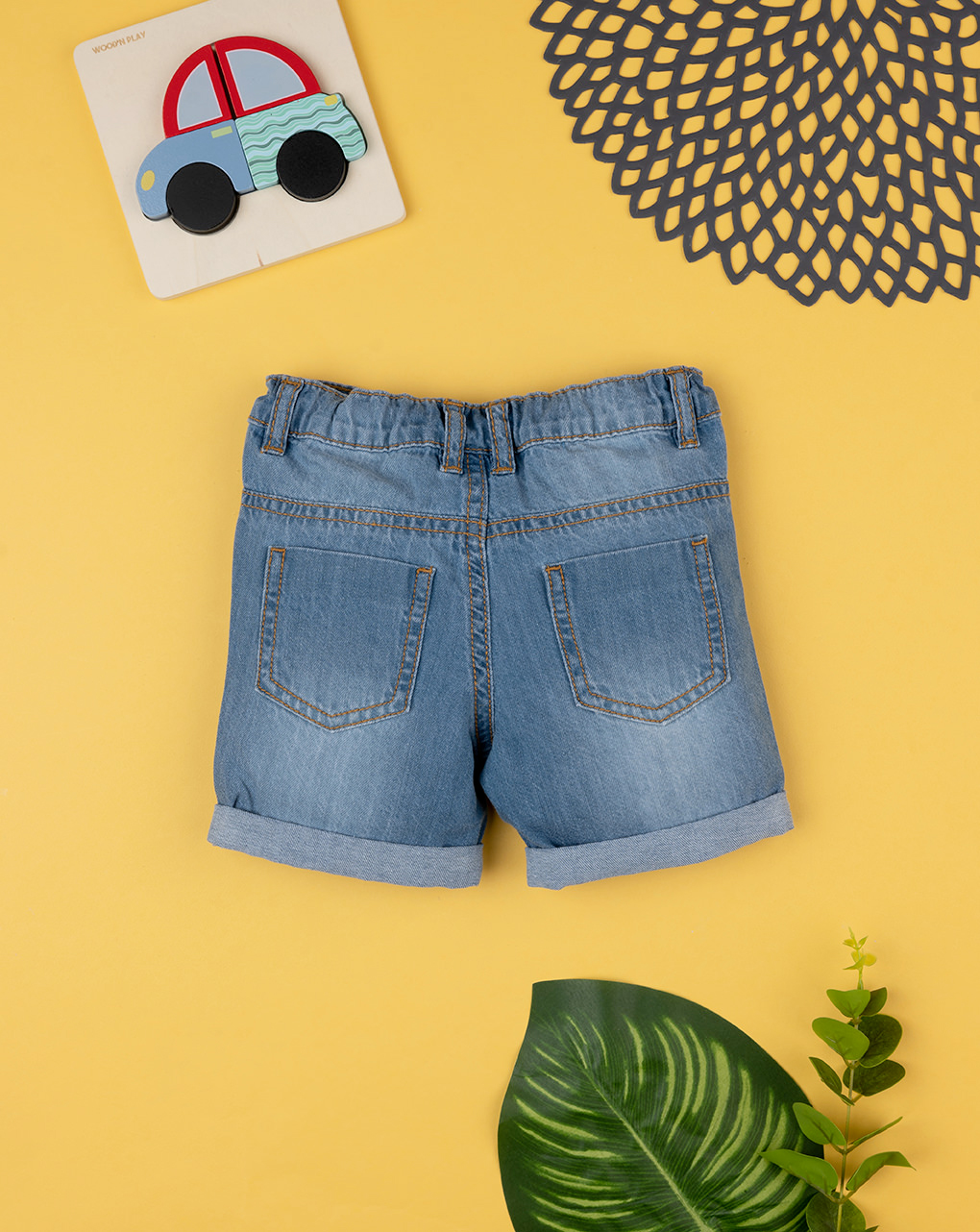 Shorts bimbo blu denim light