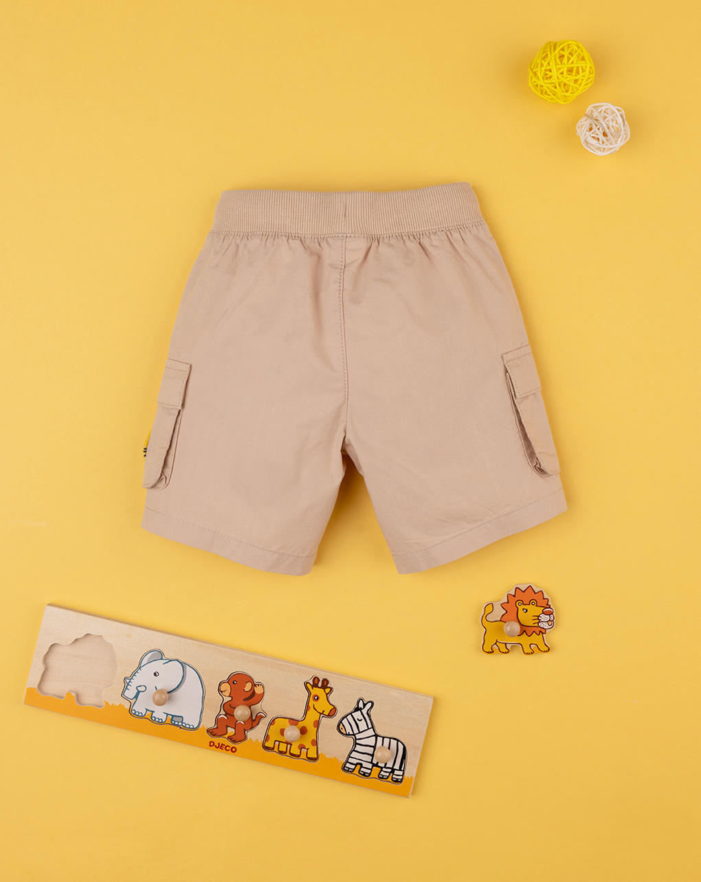 Short popeline bimbo beige