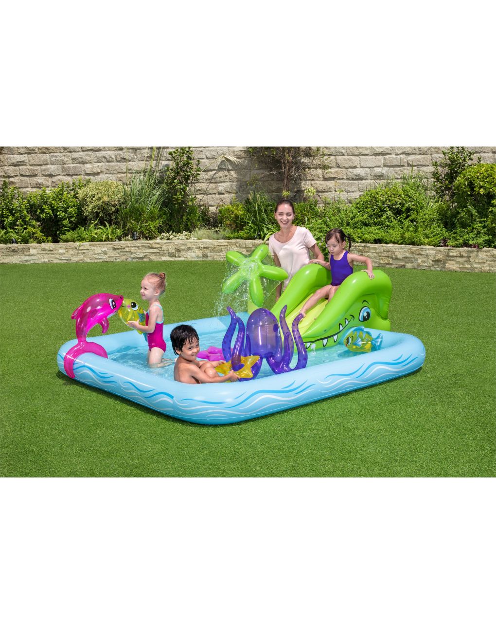 Play center acquario fantastico con spruzzi 239x206x86 cm anelli gonfiabili inclusi - bestway