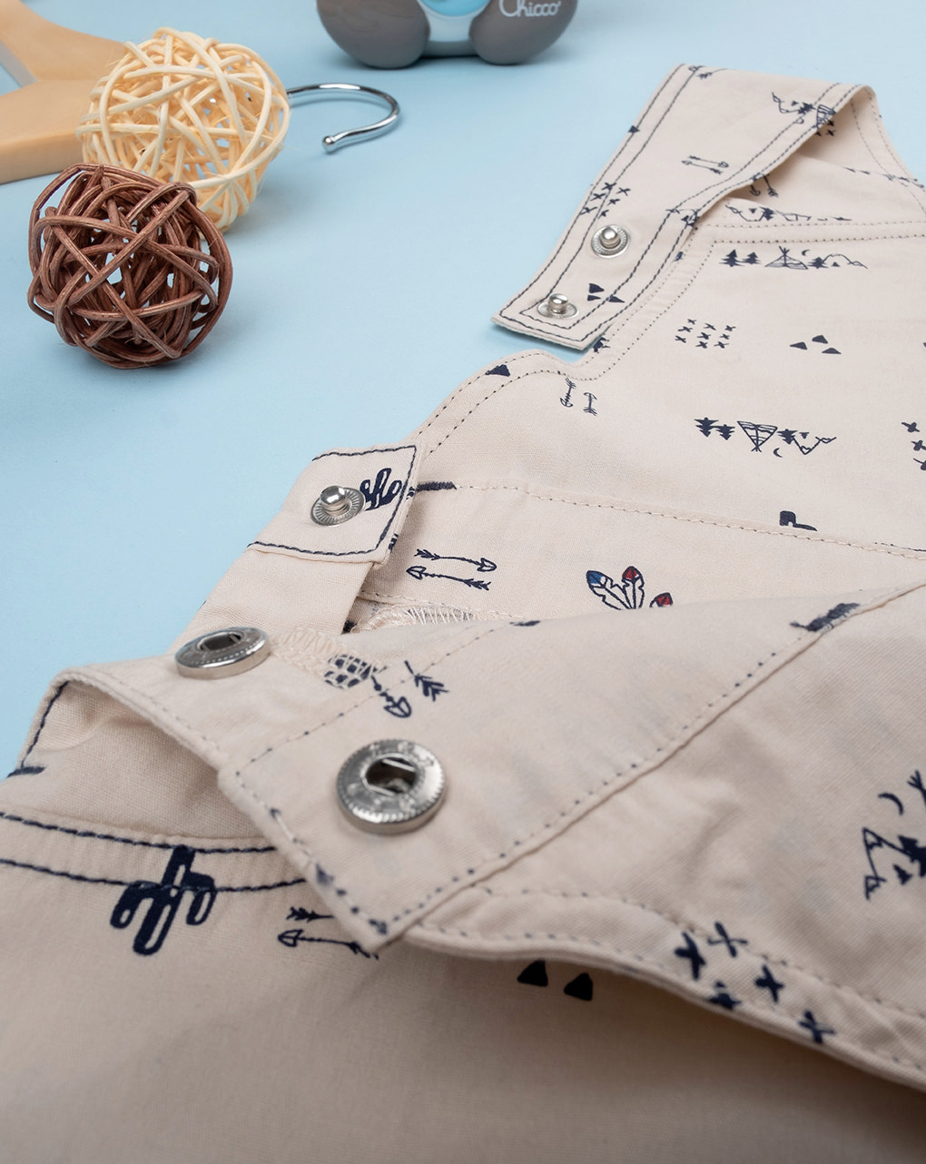 Salopette popeline bimba beige