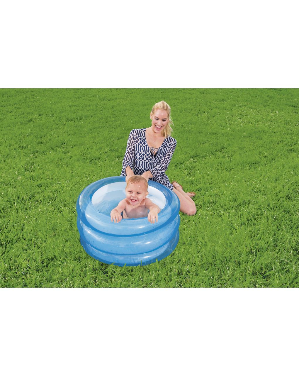 Piscina a 3 anelli e fondo gonfiabile 70x30 cm - 2 colori assortiti - bestway