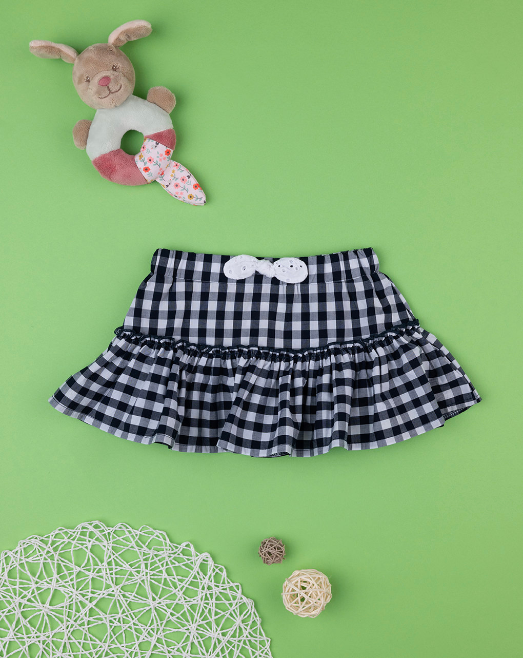 Gonna bimba vichy blu