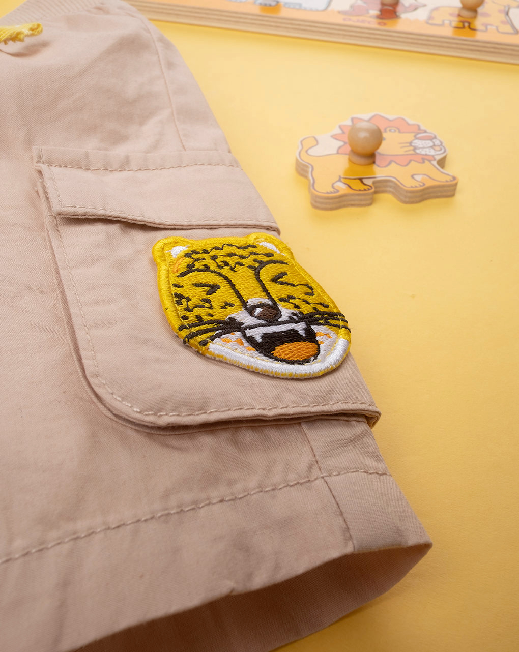 Short popeline bimbo beige