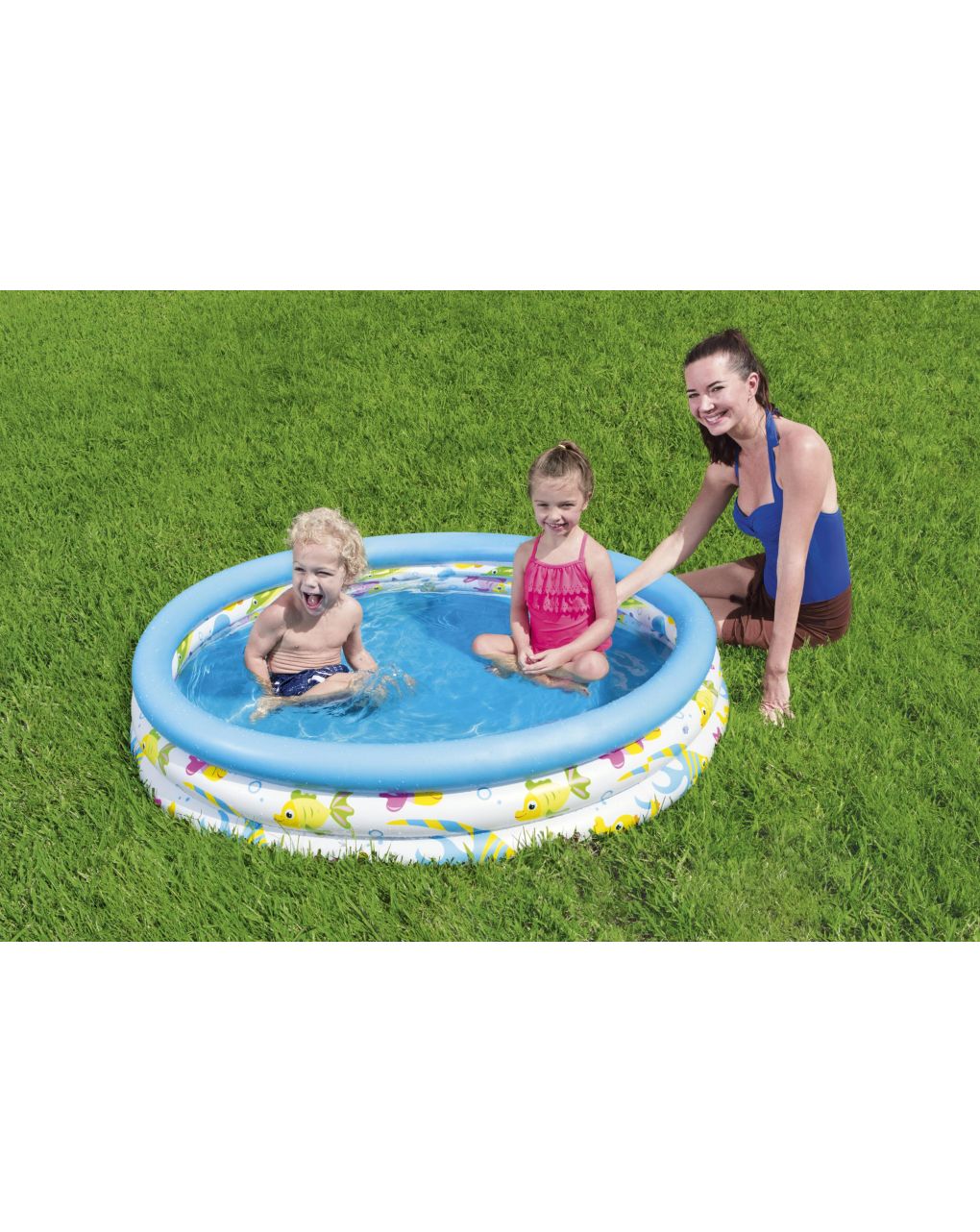 Piscina coral kids a 3 anelli 122x25 cm - bestway