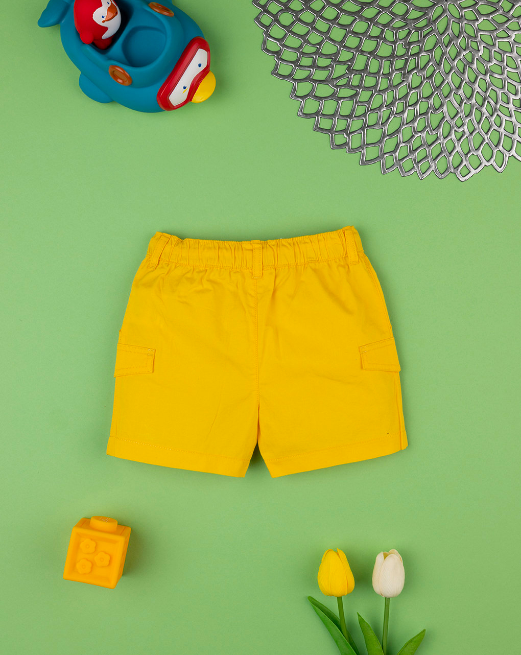 Short bermuda bimbo giallo