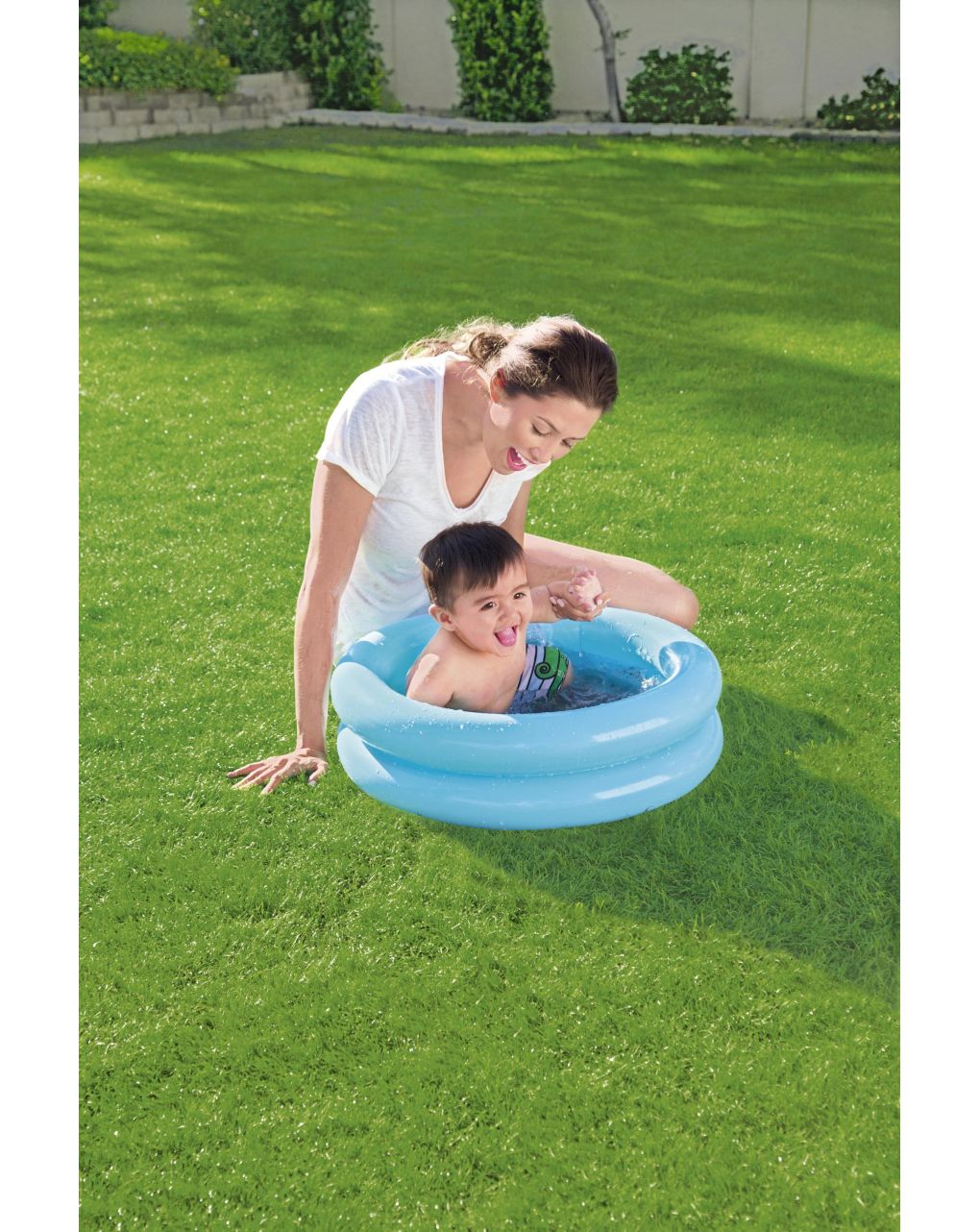 Piscina baby a 2 anelli e fondo disegnato 61x15 cm - 2 colori assortiti - bestway