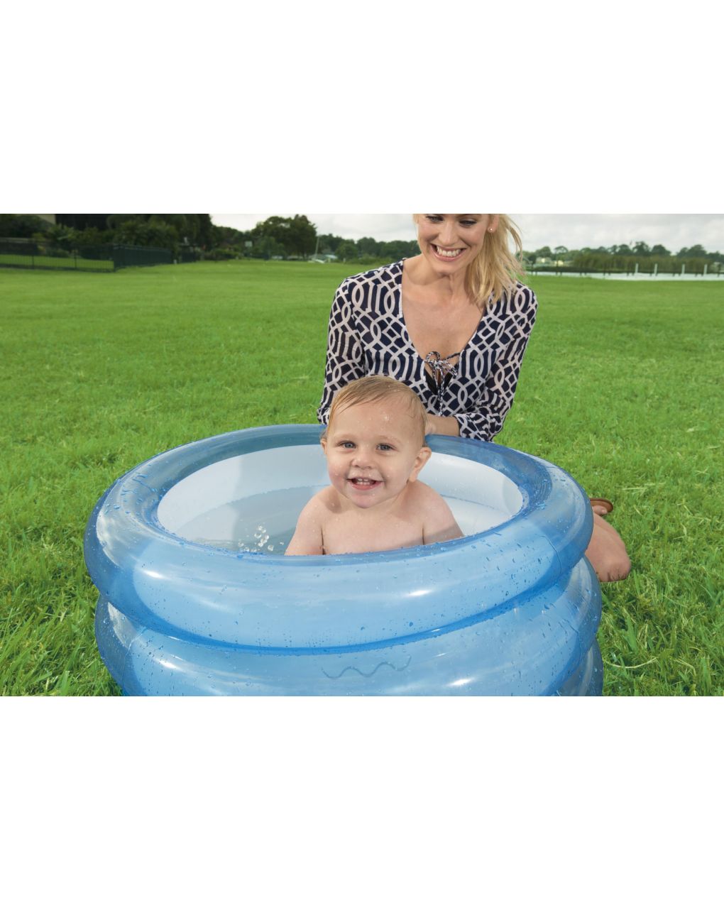 Piscina a 3 anelli e fondo gonfiabile 70x30 cm - 2 colori assortiti - bestway