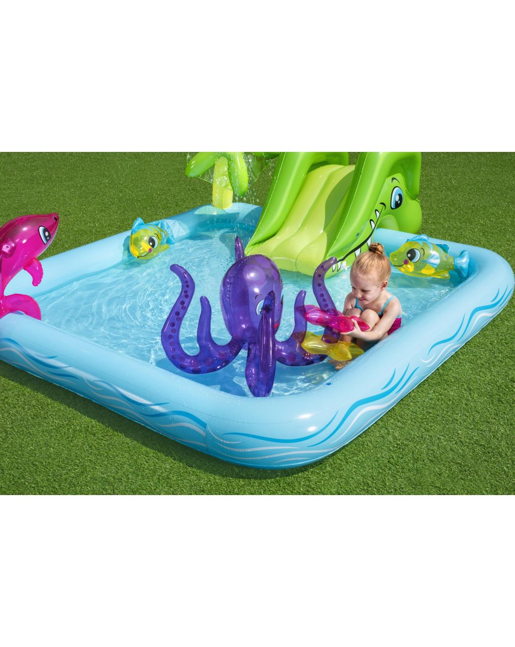 Play center acquario fantastico con spruzzi 239x206x86 cm anelli gonfiabili inclusi - bestway