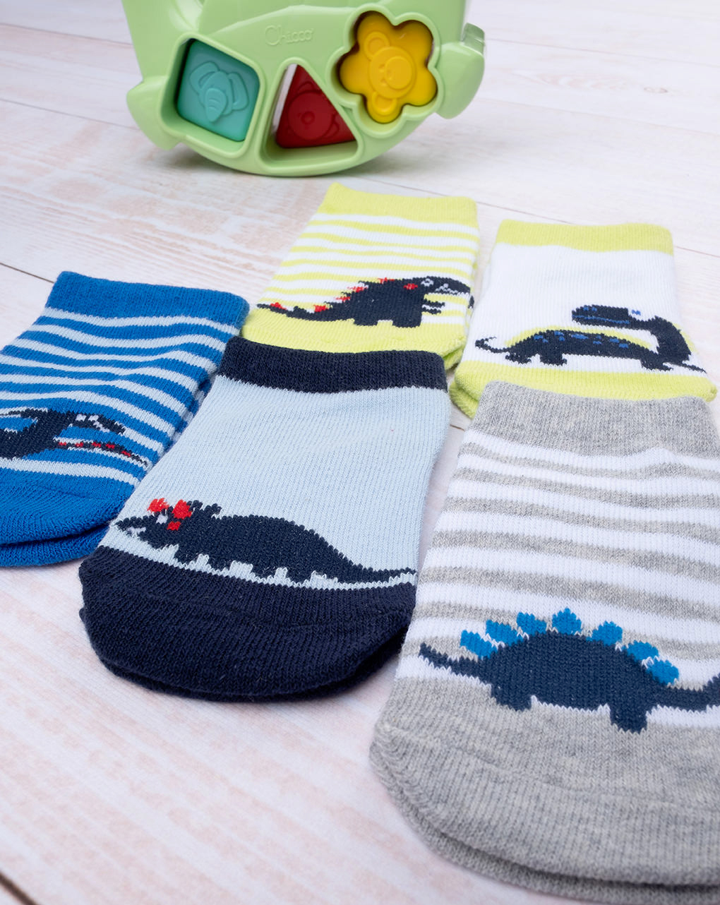 Pack 5 calze bimbo "dino"