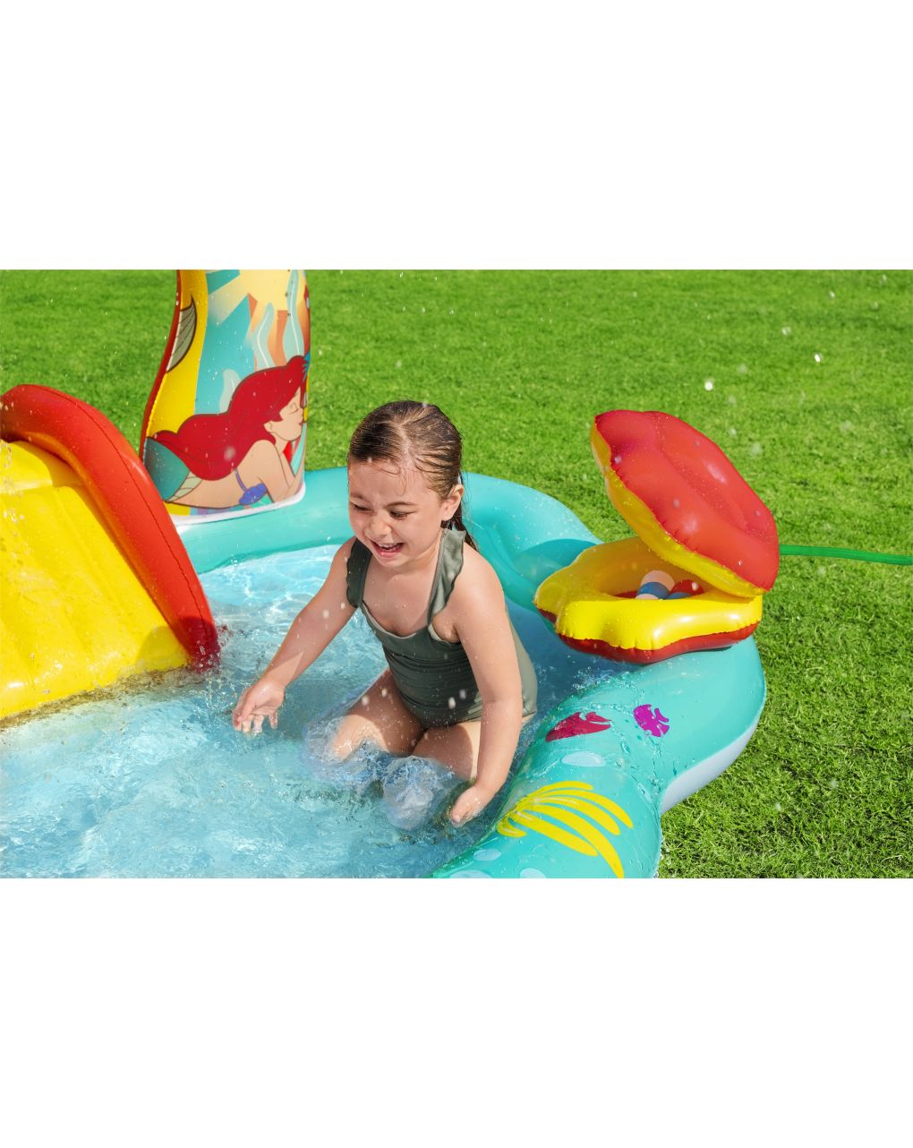 Play center disney sirenetta 221x193x117 cm. include conchiglia stelle marine - bestway