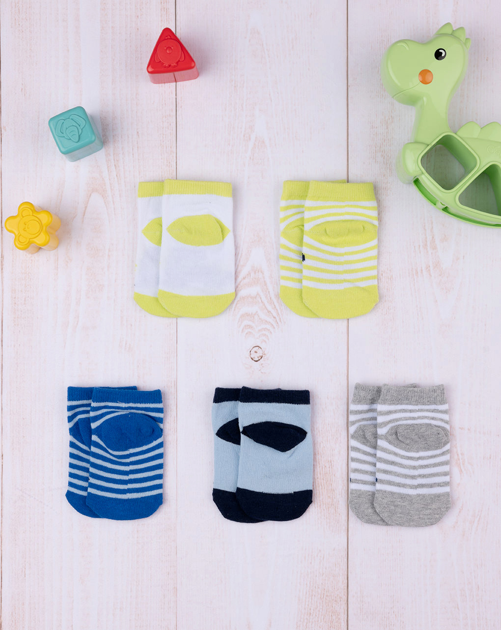 Pack 5 calze bimbo "dino"