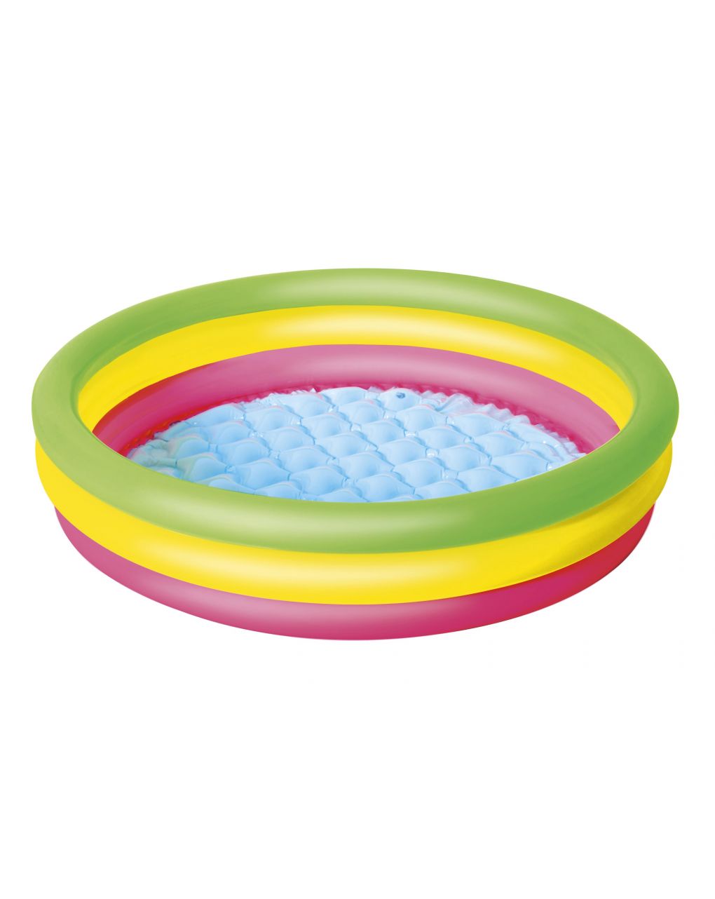 Piscina summer 3 anelli color con fondo gonfiabile 102x25 cm - bestway