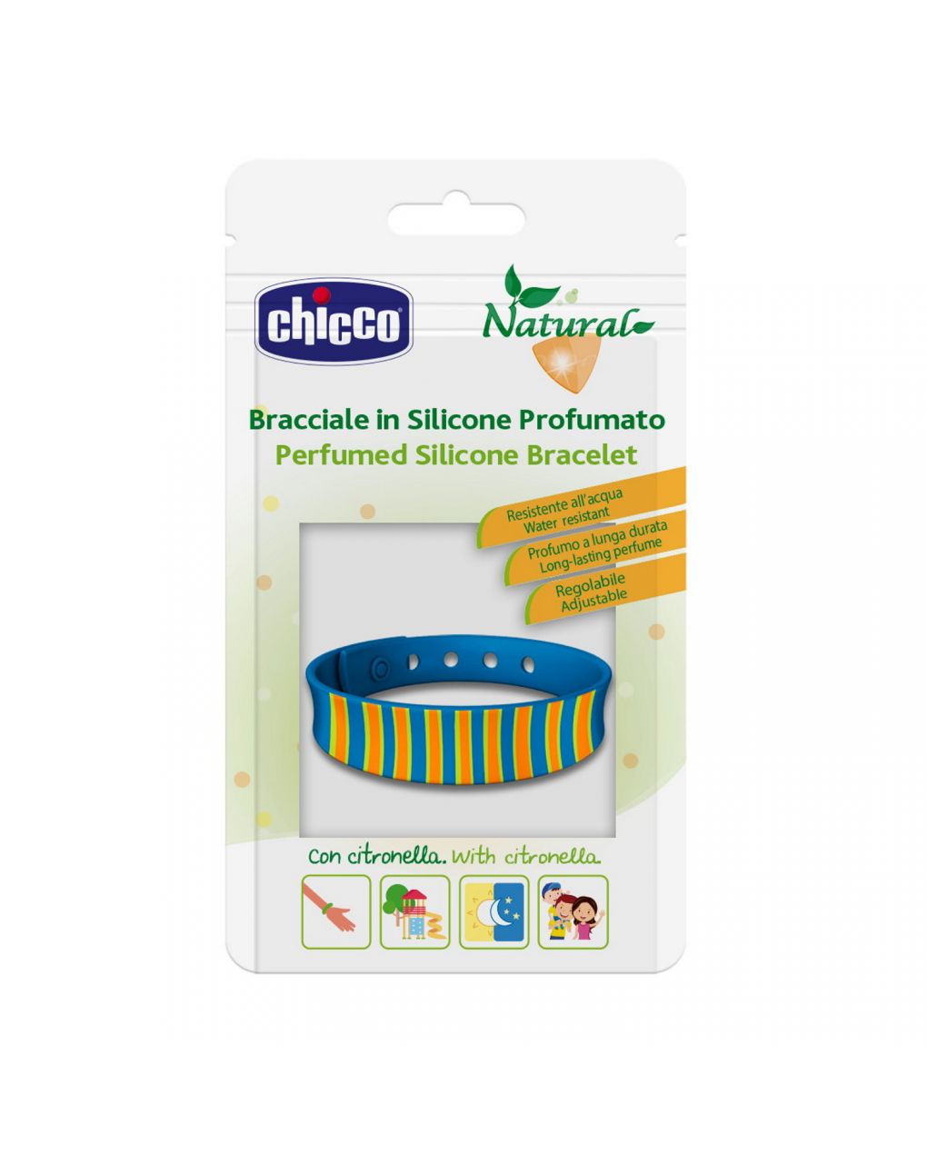 Bracciale profumato silicone - colori assortiti - chicco