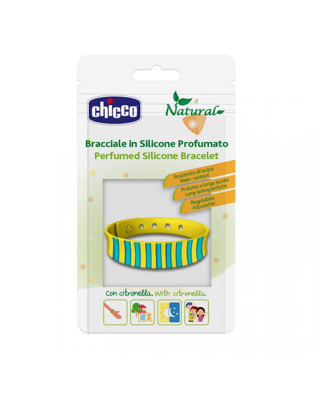 Bracciale profumato silicone - colori assortiti - chicco
