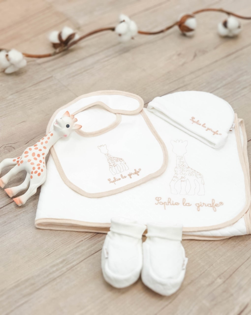 Il mio primo corredo di nascita so'pure sophie la girafe. cotone 100% biologico - vulli
