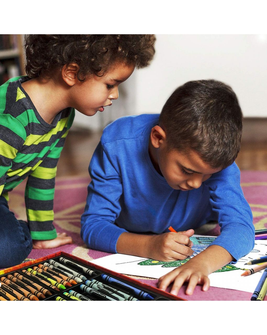 Valigetta arcobaleno 140 pezzi con pennarelli pastelli e matite colorate - crayola