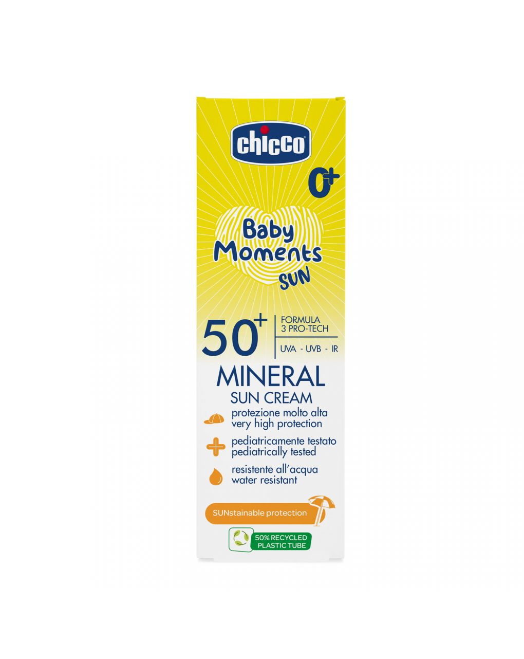 Crema solare mineral spf50+ 75ml - chicco