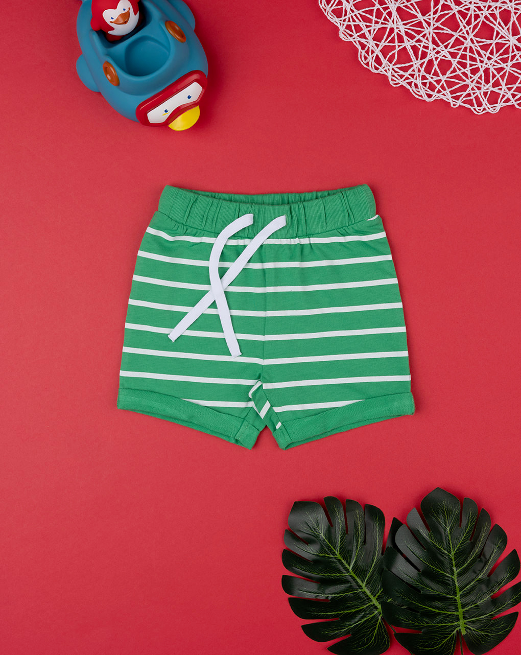 Short felpato bimbo verde