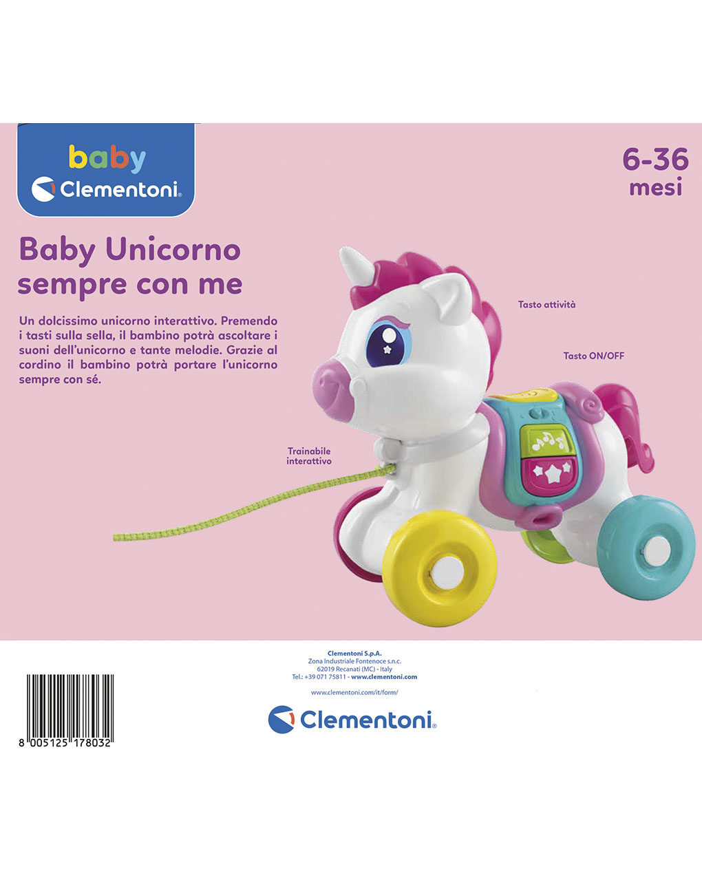 Baby unicorno sempre con me - baby clementoni