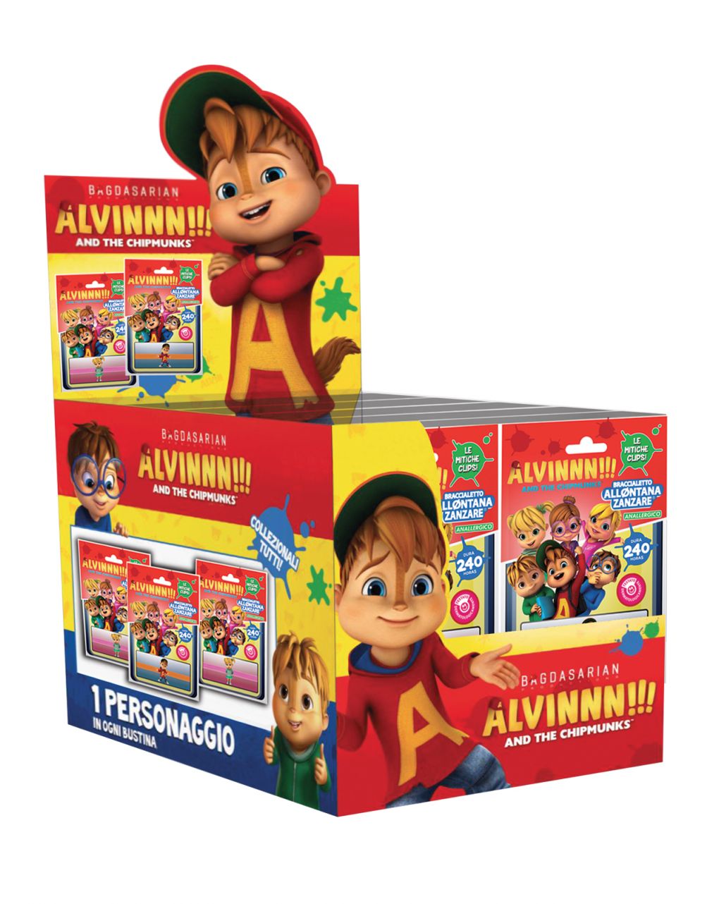Braccialetto allontana zanzare anallergico alvin and the chipmunks - brand italia