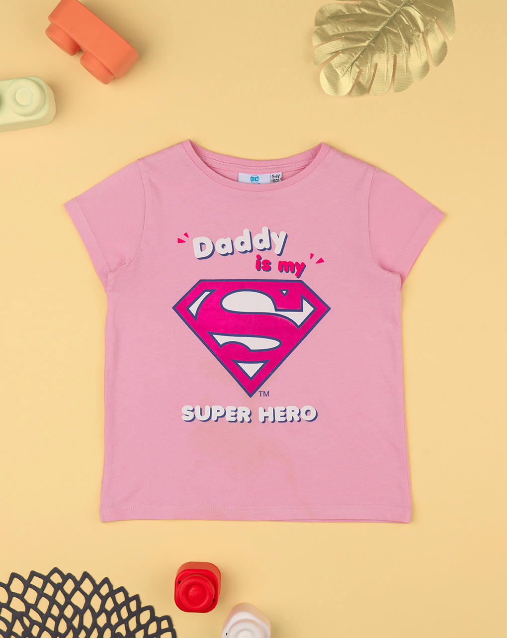 T-shirt jersey bambina "super hero"