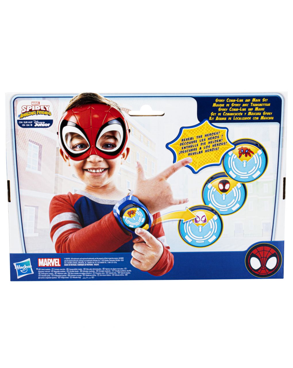 Marvel spidey e i suoi fantastici amici: web kit orologio e maschera di spidey 3+ anni - hasbro