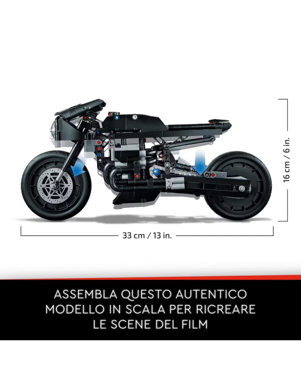 Batcycle moto giocattolo da collezione - film del 2022 - lego technic the batman