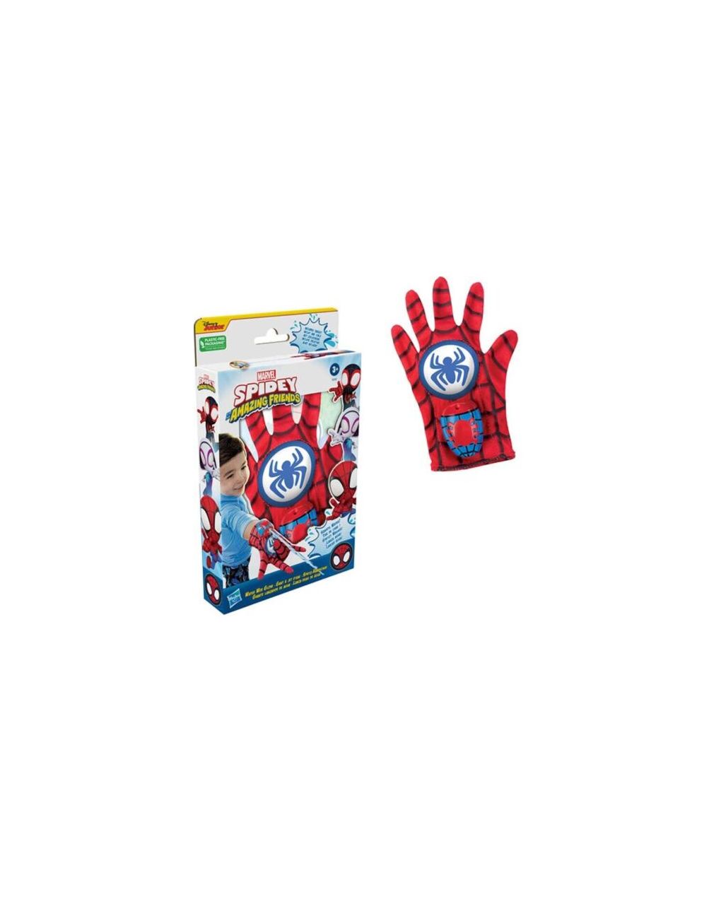 Marvel spidey e i suoi fantastici amici: guanto ad acqua e ragnatele di spidey 3+ anni - hasbro