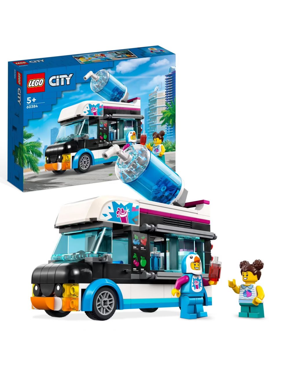 Il furgoncino delle granite del pinguino - camion giocattolo con minifigure - lego city
