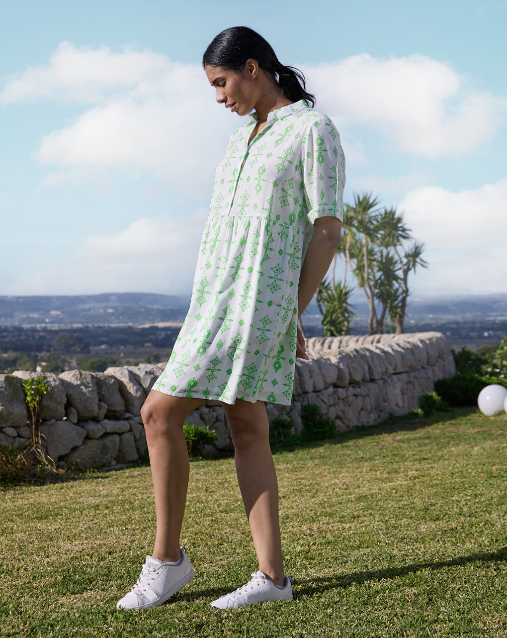 Abito premaman allattamento con fantasia