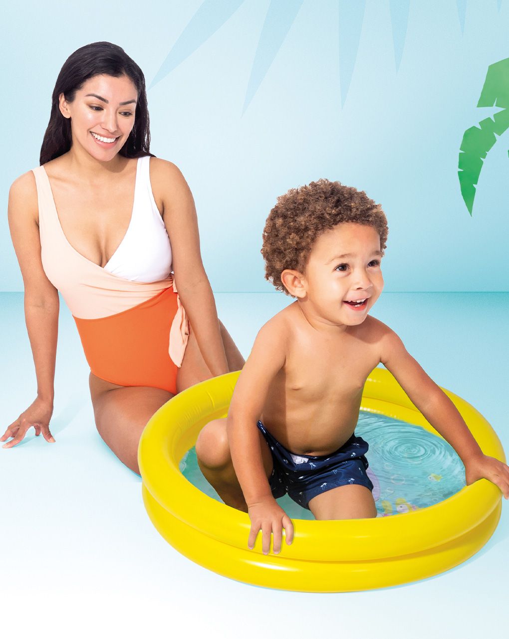 Piscina baby fondo animaletti - colori assortiti - cm 61x15 i.36 - intex