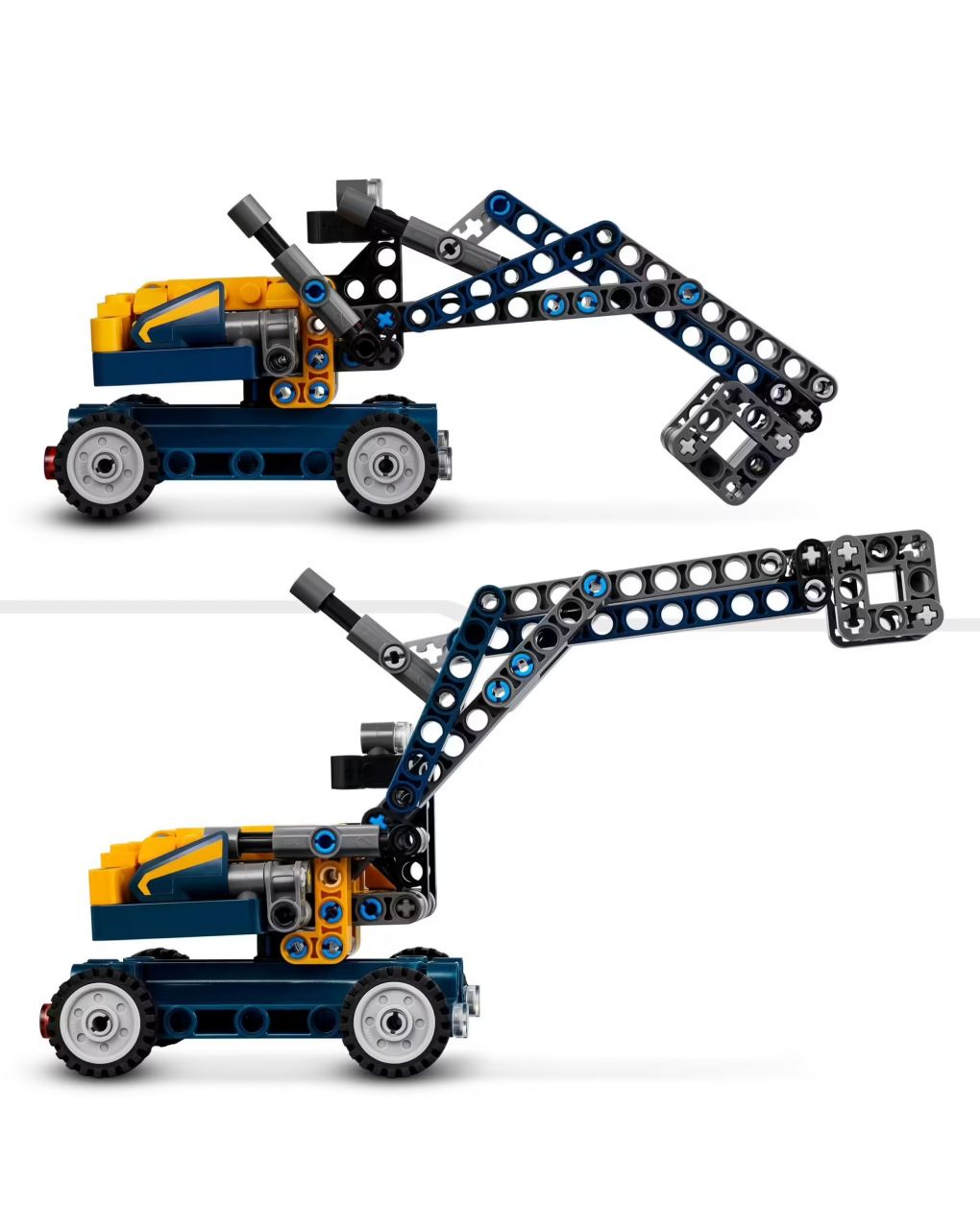 Camion ribaltabile set 2 in 1 con camioncino ed escavatore giocattolo - lego technic
