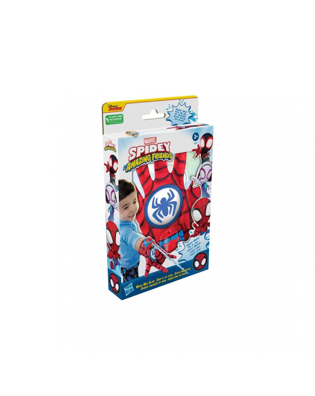 Marvel spidey e i suoi fantastici amici: guanto ad acqua e ragnatele di spidey 3+ anni - hasbro