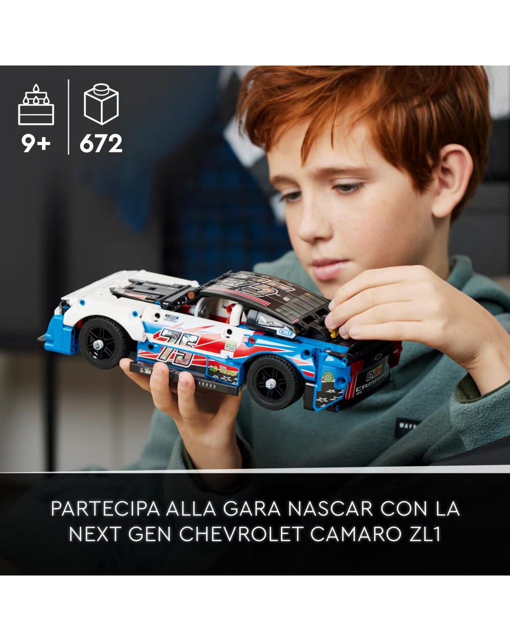 Nascar next gen chevrolet camaro zl1 - lego technic