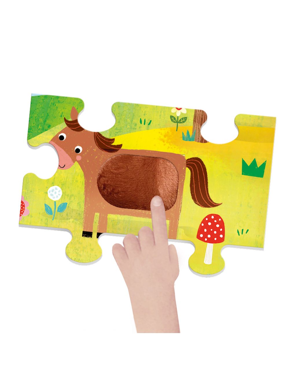 Tactile puzzle montessori. gioco multiattività per i più piccoli 1/4 anni - headu