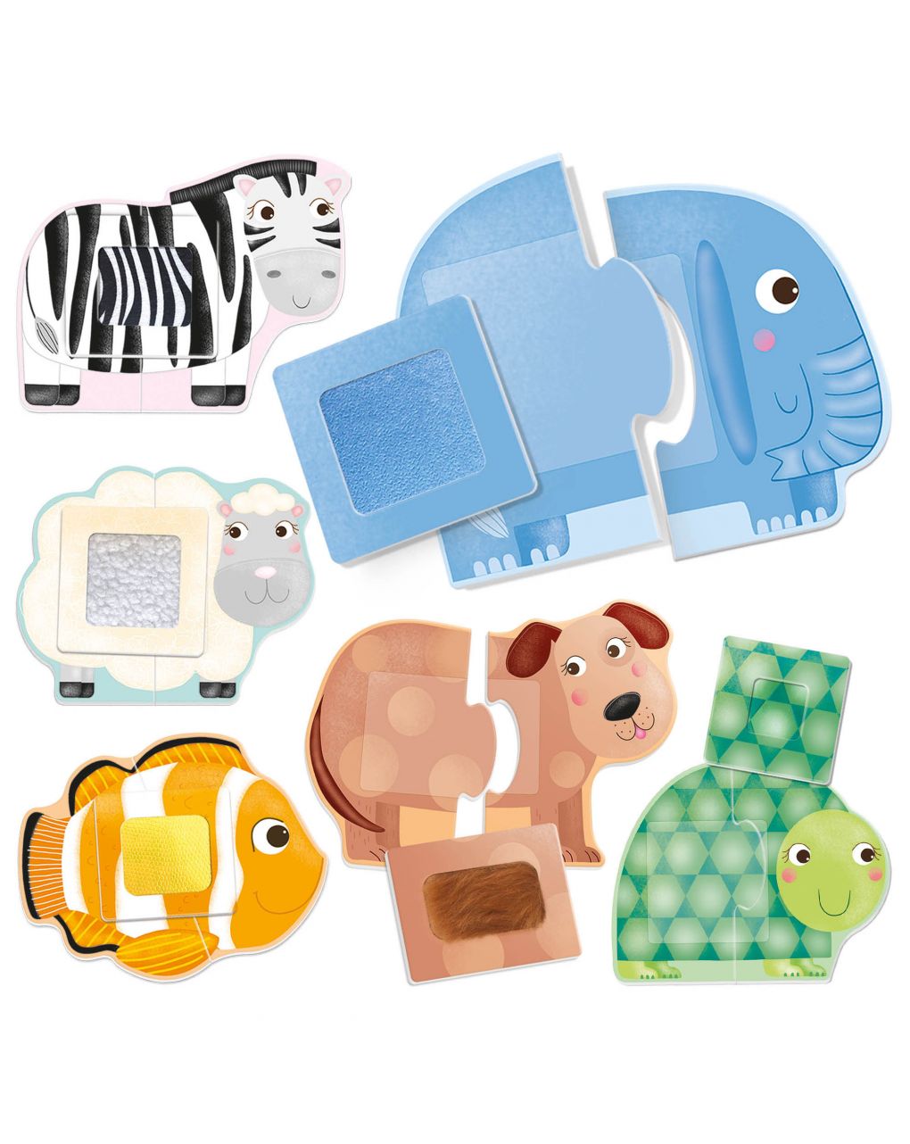 Tactile animals montessori. componi tocca e impara! 1/4 anni - headu