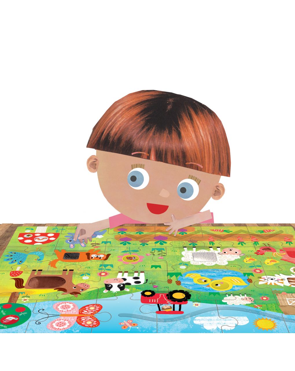 Tactile puzzle montessori. gioco multiattività per i più piccoli 1/4 anni - headu