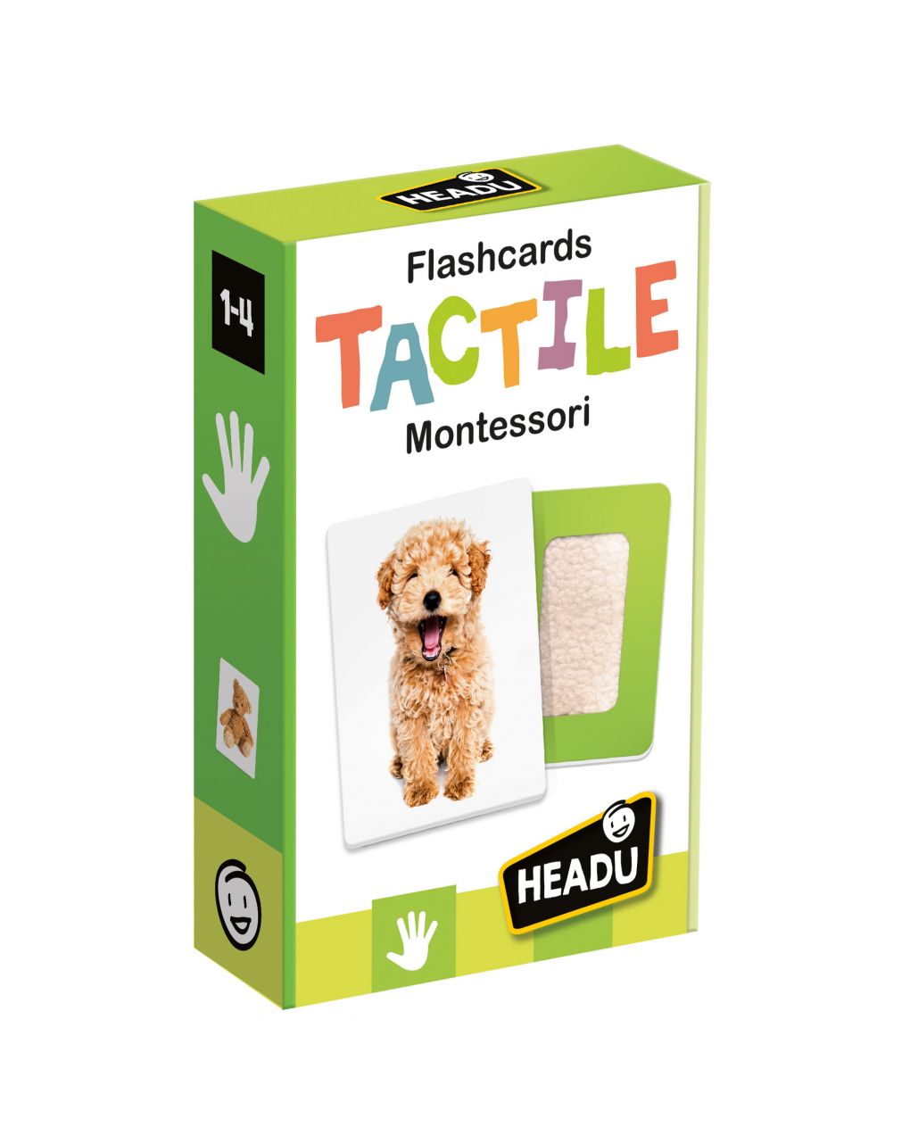 Flashcards tactile montessori. osserva tocca e senti! 1/4 anni - headu