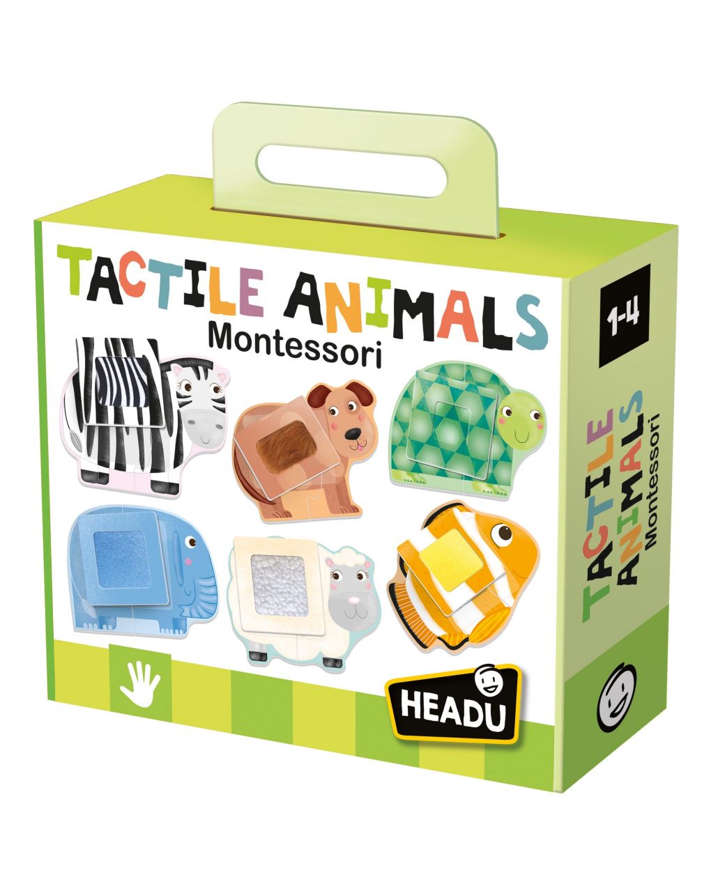 Tactile animals montessori. componi tocca e impara! 1/4 anni - headu