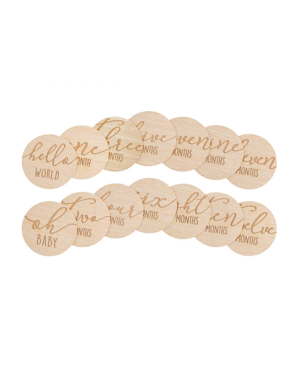 Milestone cards - 7 biglietti in legno per documentare la crescita del bambino  - pearhead