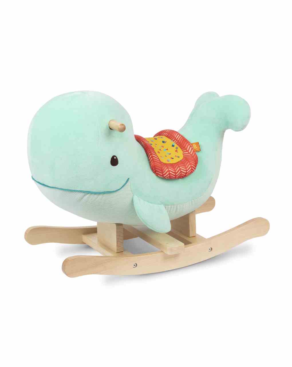Whale rocker balena a dondolo in legno 18+ mesi - b. toys