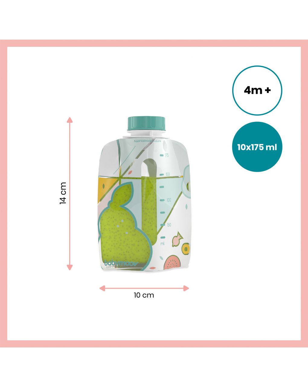 Babymoov starter kit foodii™ con sacchetti riutilizzabili