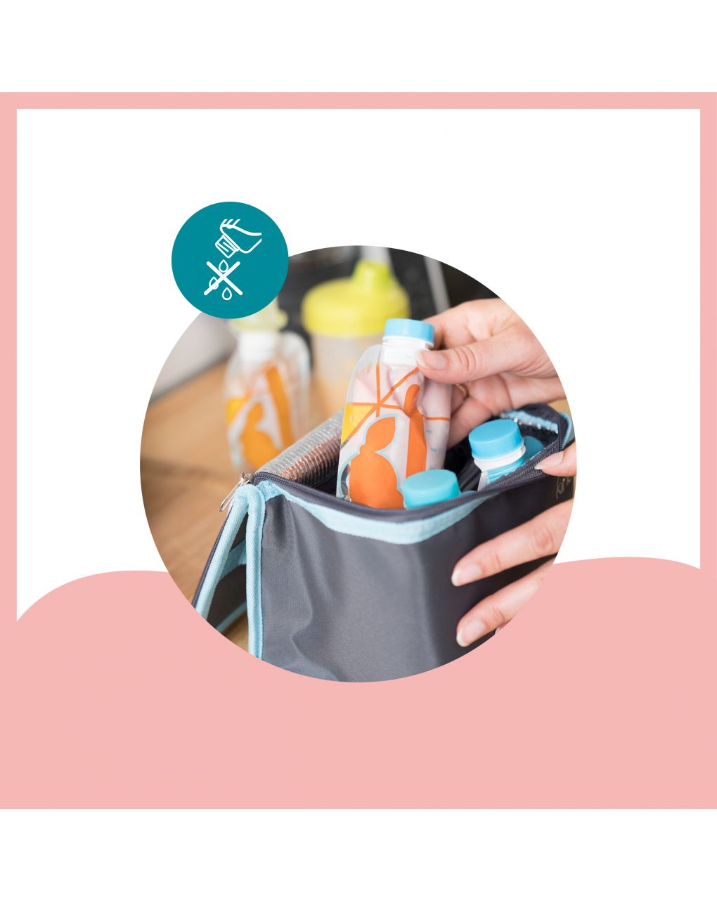 Babymoov starter kit foodii™ con sacchetti riutilizzabili