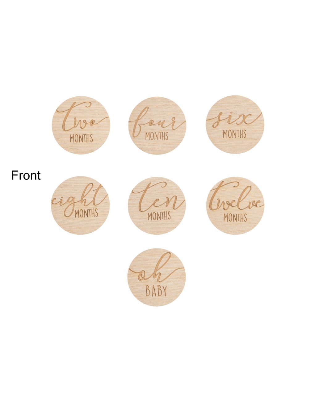 Milestone cards - 7 biglietti in legno per documentare la crescita del bambino  - pearhead