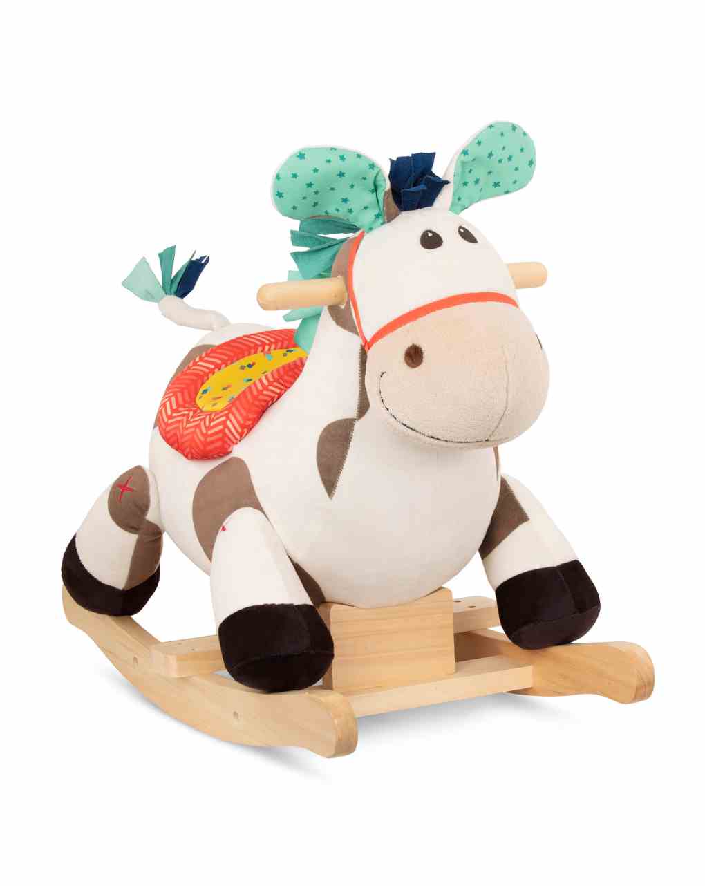 Rodeo rocker - pony a dondolo in legno 18+ mesi - b. toys