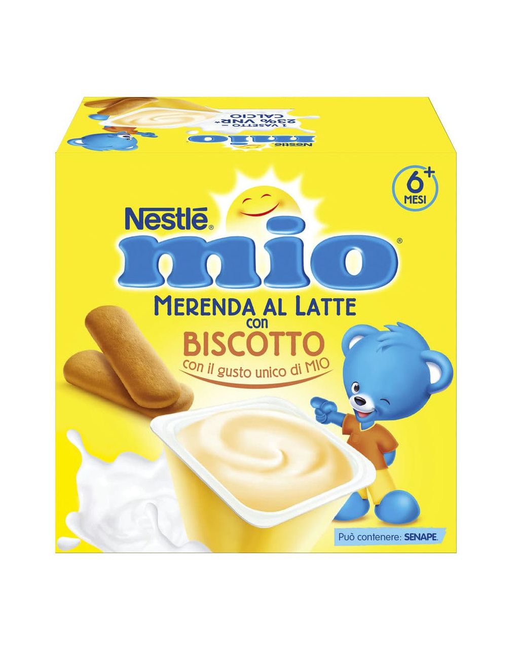 Mio merenda al latte biscotto da 6 mesi - 4 vasetti da 100g - nestlé